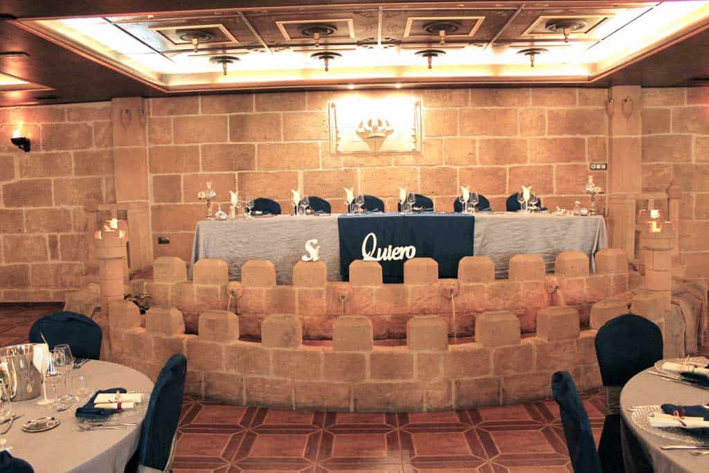 Salon de bodas Don Quijote. Hotel Castillo Bonavia